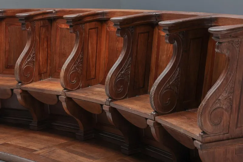 Online Pamono 18th Century Flemish Oak Church Pew, Belgium