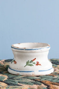 Hot Pamono 18th Century Floral Salt Pigs from Rouen Faience, Set of 2