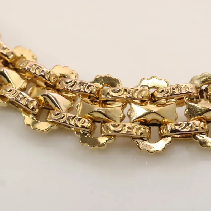 Pamono 20th Century French 18 Karat Yellow Gold Double Row Bracelet> Bracelets