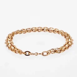 Pamono 20th Century French 18 Karat Yellow Gold Double Row Bracelet><noscript><img width=