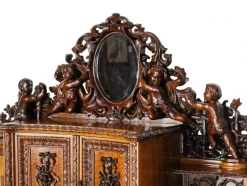 Pamono 19th Century French Baroque Neo-Gothic Carved Secretaire><noscript><img width=