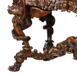 Pamono 19th Century French Baroque Neo-Gothic Carved Secretaire><noscript><img width=