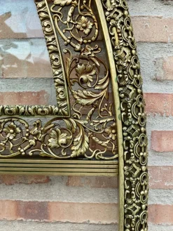 Pamono 19th Century French Belle Époque Style Headboard in Bronze, Glass and Brass><noscript><img width=