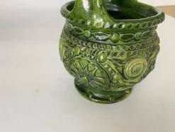 Pamono 19th Century French Ceramic Majolica Basket Pot><noscript><img width=