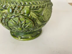 Pamono 19th Century French Ceramic Majolica Basket Pot><noscript><img width=