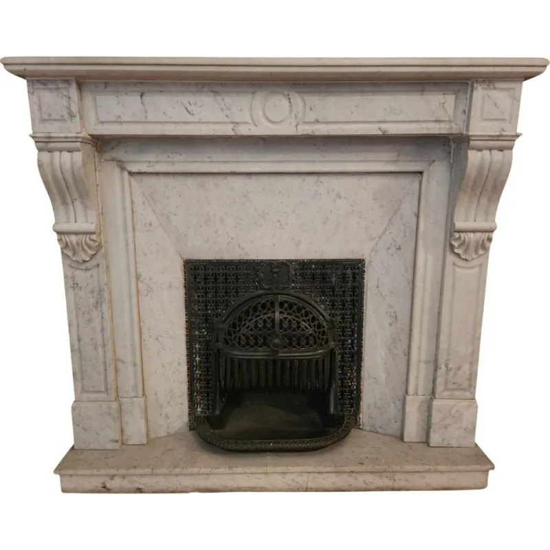 Pamono 19th Century French Marble Fireplace, 1860s> Fireplaces And Mantels