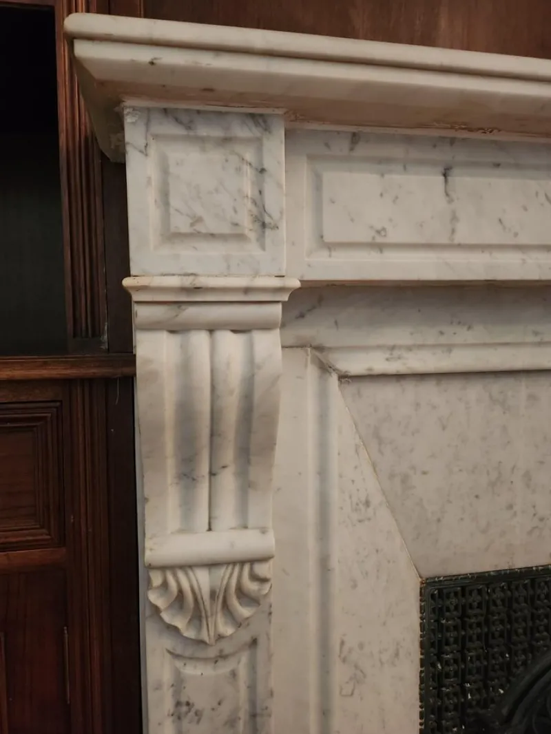 Pamono 19th Century French Marble Fireplace, 1860s> Fireplaces And Mantels