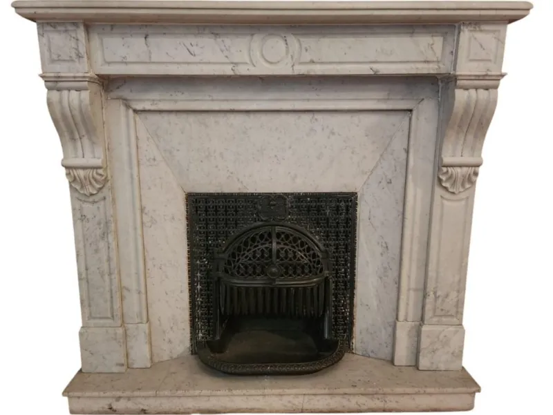 Pamono 19th Century French Marble Fireplace, 1860s> Fireplaces And Mantels
