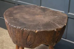 Sale Pamono ​19th Century French Provincial Rustic Elm Chopping Block Table