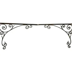Pamono 19th Century French Wrought Iron Gate Post Corners, 1850s, Set of 2> Architectural Elements