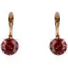 Outlet Pamono 20th Century Garnet 18 Karat Rose Platinum Gold Lever- Back Earrings, Set of 2
