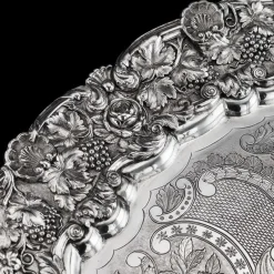 Sale Pamono 19th Century Georgian English Solid Silver Salver Tray from John Edward Terrey