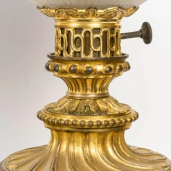 Sale Pamono 19th Century Gilt Bronze and Blue Sèvres Porcelain Oil Lamps, Set of 2