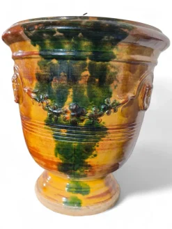 Pamono 19th Century Glazed Ceramic Planter, 1890><noscript><img width=