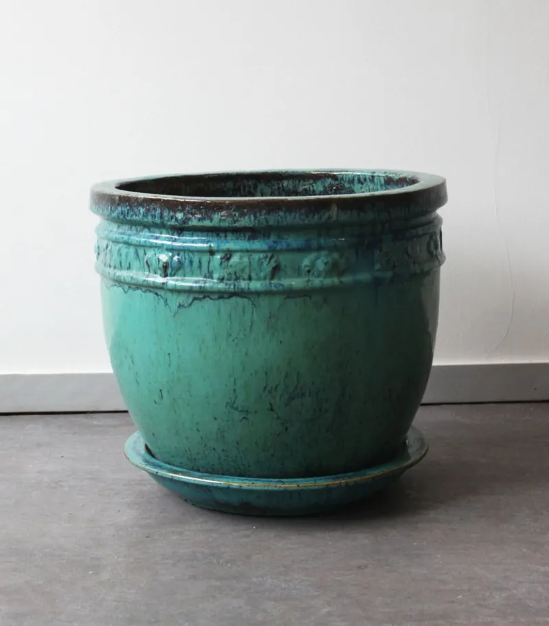 Online Pamono 20th Century Glazed Terracotta Planter