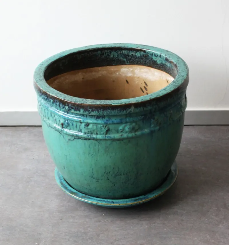 Online Pamono 20th Century Glazed Terracotta Planter