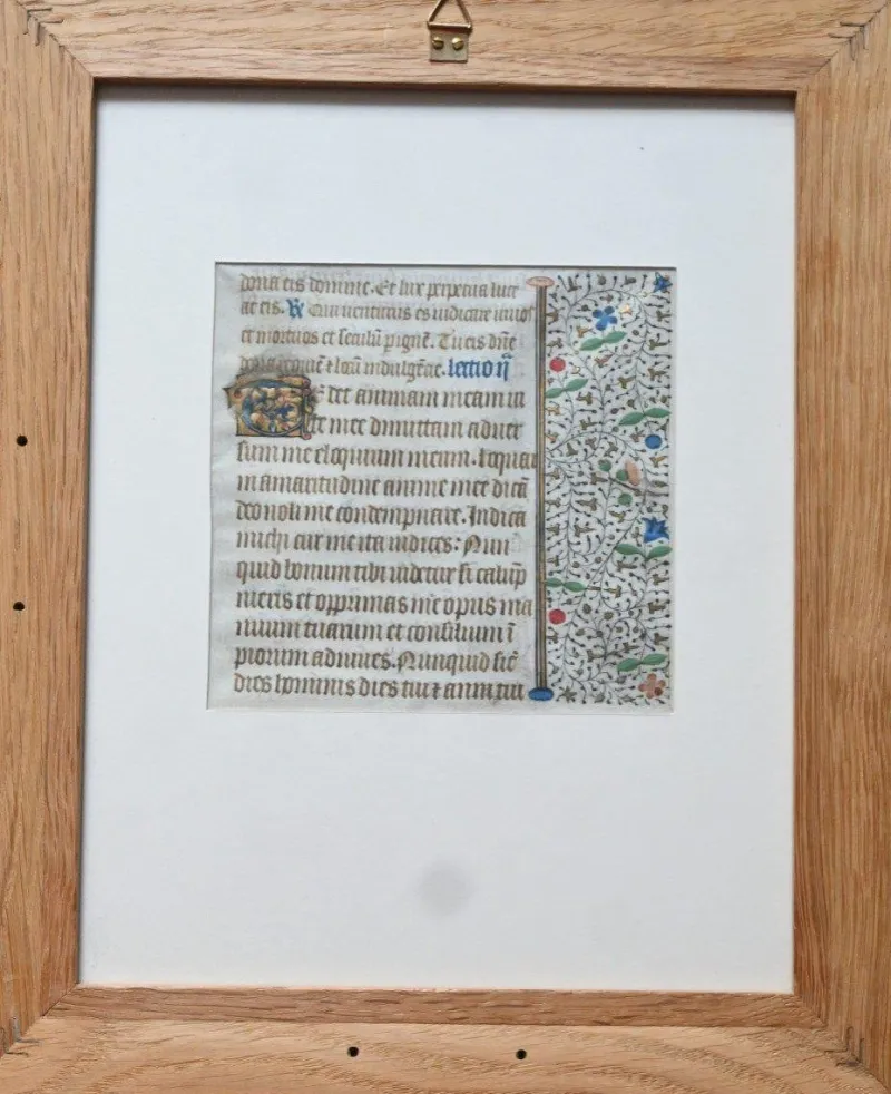 Pamono 15th Century Gothic Illuminated Manuscript Parchment> Posters