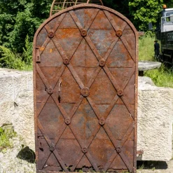 Discount Pamono 19th Century Iron Door with Arched Finish