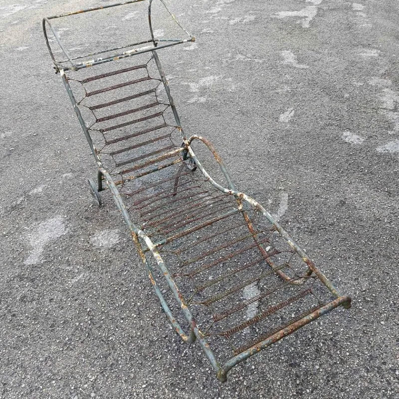 Best Pamono 20th Century Iron Garden Chaise Lounger