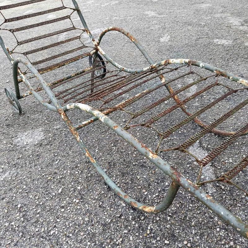 Best Pamono 20th Century Iron Garden Chaise Lounger