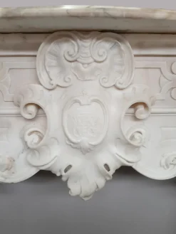 Outlet Pamono 18th Century Italian Baroque Style Carrara Marble Fireplace