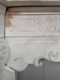 Outlet Pamono 18th Century Italian Baroque Style Carrara Marble Fireplace