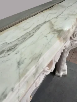 Outlet Pamono 18th Century Italian Baroque Style Carrara Marble Fireplace