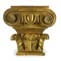 Discount Pamono 19th Century Italian Gilded Capitals with Corinthian-Ionic Carving, Set of 2
