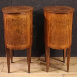 Pamono 20th Century Italian Inlaid Bedside Tables, 1950s, Set of 2><noscript><img width=