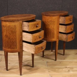 Pamono 20th Century Italian Inlaid Bedside Tables, 1950s, Set of 2><noscript><img width=