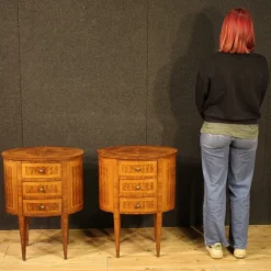 Pamono 20th Century Italian Inlaid Bedside Tables, 1950s, Set of 2><noscript><img width=