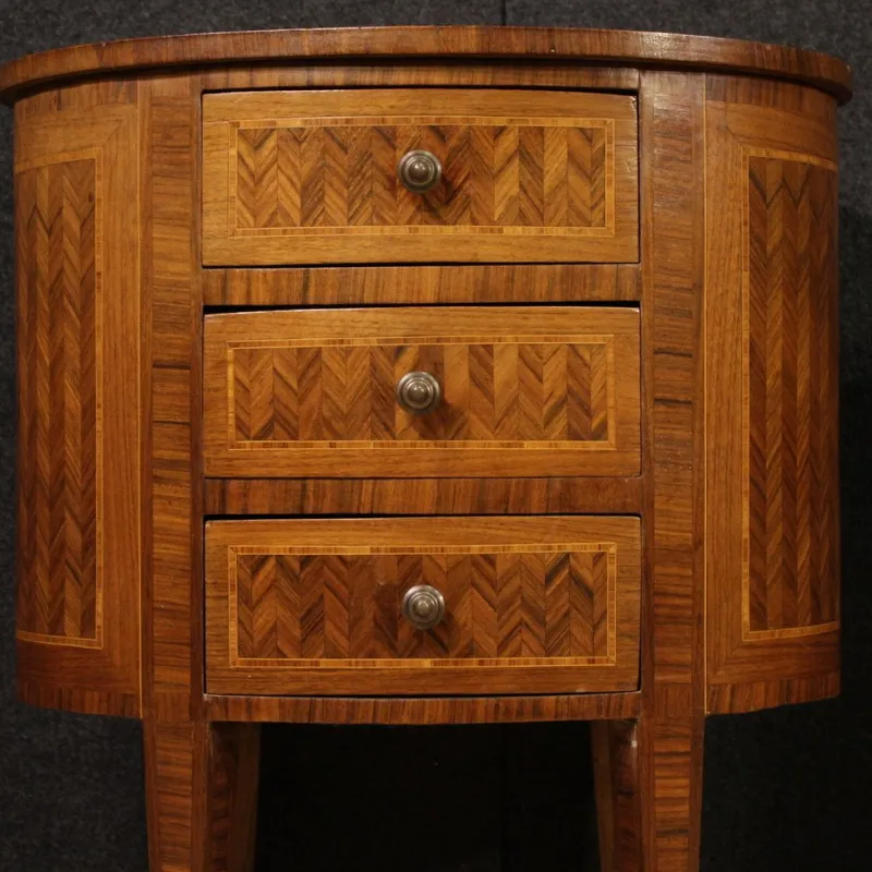Pamono 20th Century Italian Inlaid Bedside Tables, 1950s, Set of 2> Nightstands