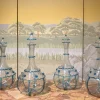 Pamono 18th Century Italian Murano Clear Glass and Blue Trimmed Blown Glass Bottle> Bottles, Carafes & Jugs