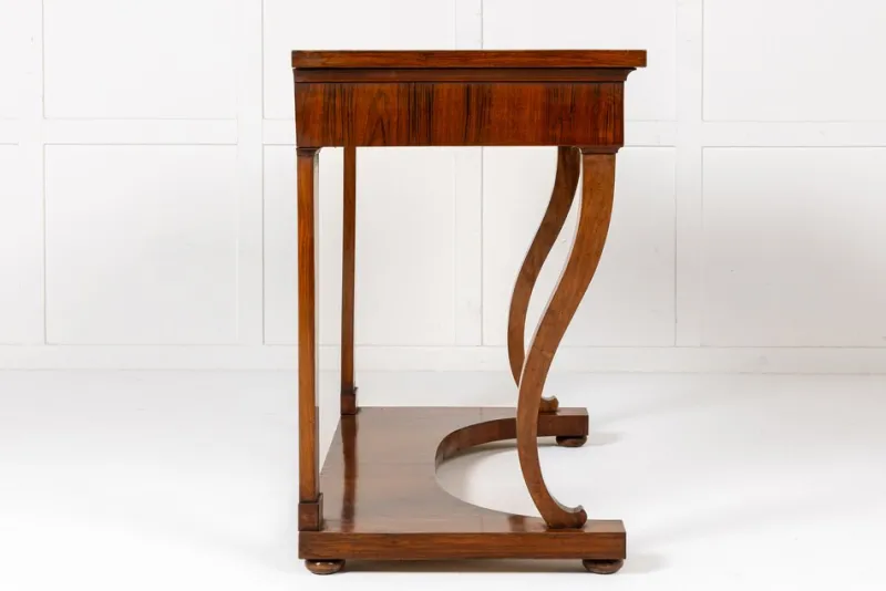 Pamono 19th Century Italian Walnut Console Tables, Set of 2
