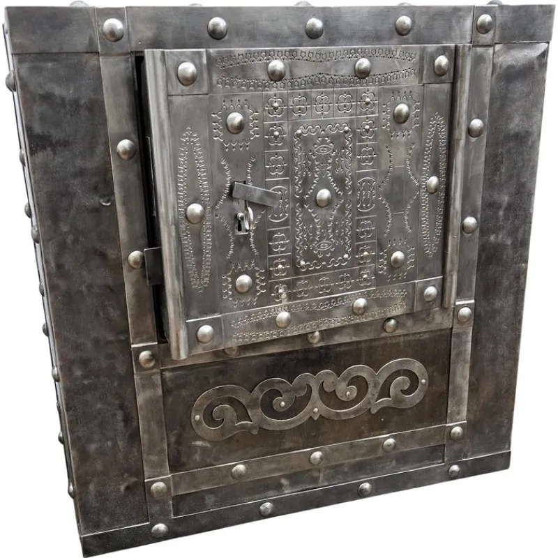 Pamono 18th Century Italian Wrought Iron Hobnail Safe> Cabinets & Wardrobes