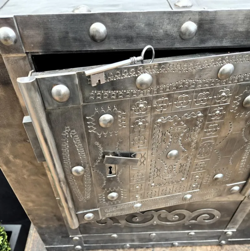 Pamono 18th Century Italian Wrought Iron Hobnail Safe> Cabinets & Wardrobes