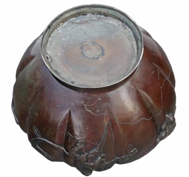 Pamono 19th Century Japanese Bronze Planter, 1890s> Planters And Jardiniere