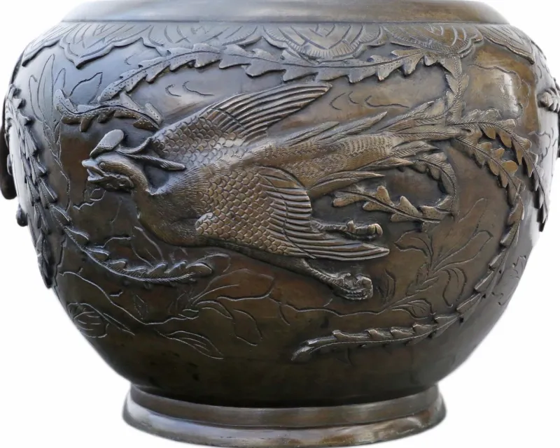 Pamono 19th Century Japanese Bronze Planter, 1890s> Planters And Jardiniere