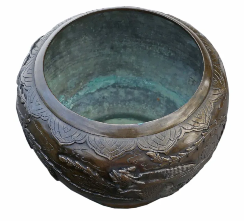 Pamono 19th Century Japanese Bronze Planter, 1890s> Planters And Jardiniere