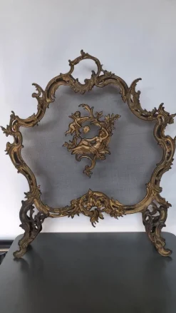 Discount Pamono 19th Century Louis XV Bronze Fireplace Fire Screen, 1890s