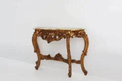 Discount Pamono 20th Century Louis Xv Style Console with Marble Top, France, 1970s