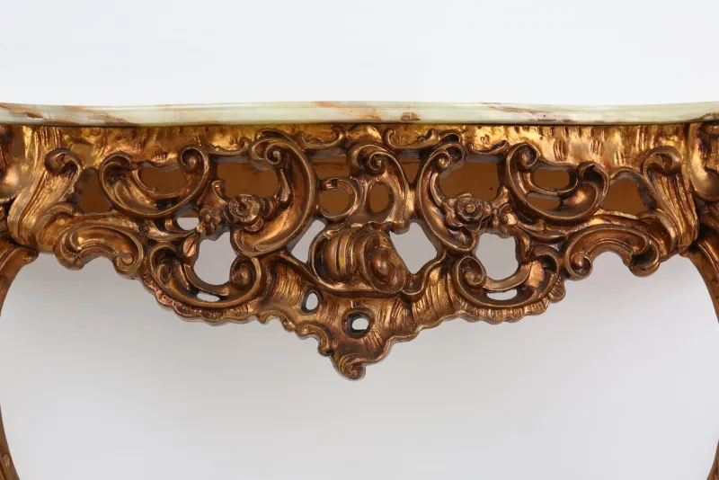 Discount Pamono 20th Century Louis Xv Style Console with Marble Top, France, 1970s