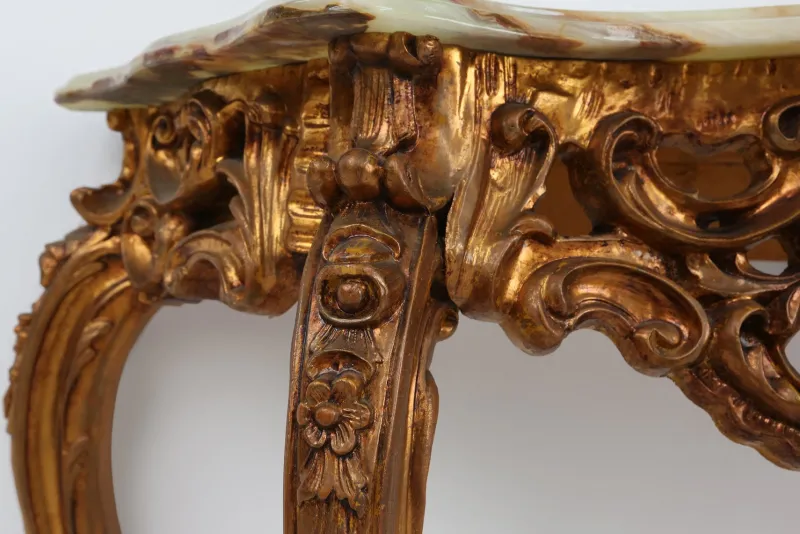 Discount Pamono 20th Century Louis Xv Style Console with Marble Top, France, 1970s