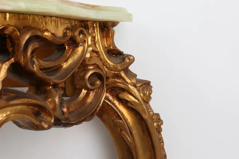 Discount Pamono 20th Century Louis Xv Style Console with Marble Top, France, 1970s