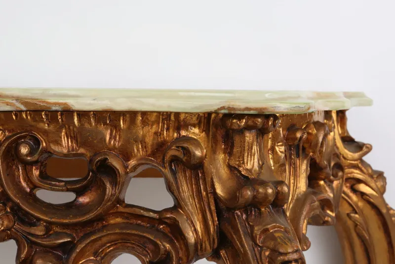 Discount Pamono 20th Century Louis Xv Style Console with Marble Top, France, 1970s