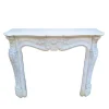 Pamono 19th Century Louis XV White Marble Fireplace> Fireplaces And Mantels