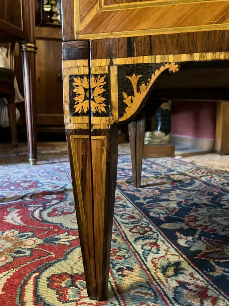 Pamono 18th Century Louis XVI Italian Nightstands Cabinets with Marble Top, Marquetry, 1780, Set of 2> Dressers, Commodes & Chests