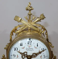 Clearance Pamono 19th Century Louis XVI Style Marble and Bronze Chimney Clocks, Set of 3