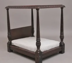 Pamono 19th Century Mahogany Dog Four Poster Bed, 1890s> Beds & Bedroom Sets