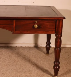 Pamono 19th Century Mahogany Two-Drawer Desk><noscript><img width=